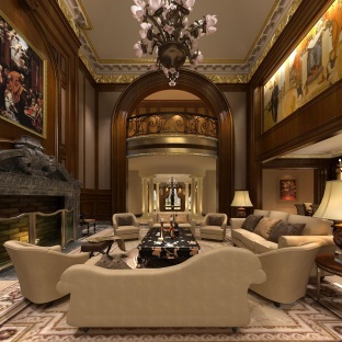 別墅客廳櫥柜裝修效果圖