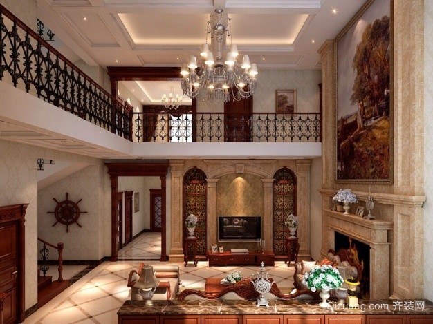 310平米別墅歐式風格家裝裝修圖片設計-南沙齊裝網(wǎng)裝修效果圖