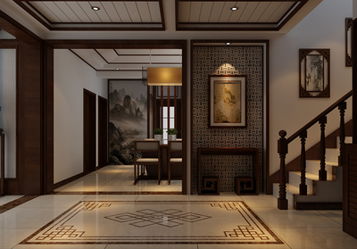 240平中式現代別墅豪宅裝修效果案例-越海華府宋先生愛宅裝修實景圖賞析-土巴兔家居室內裝修設計效果圖