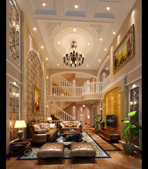 182平米別墅歐式風格家裝裝修圖片設計-遂寧齊裝網裝修效果圖