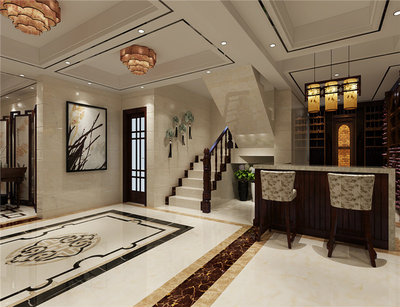 【皖匠裝飾】新中式特有的大氣,內(nèi)森莊園400平別墅裝修