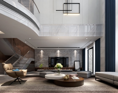 寶珊花園450㎡北歐現代風別墅裝飾設計