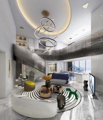 摩登現代低調別墅裝修設計效果圖案例
