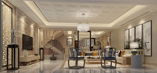 現代中式別墅裝修效果圖 246平米30萬預算案例解析 - 深圳裝修設計實踐